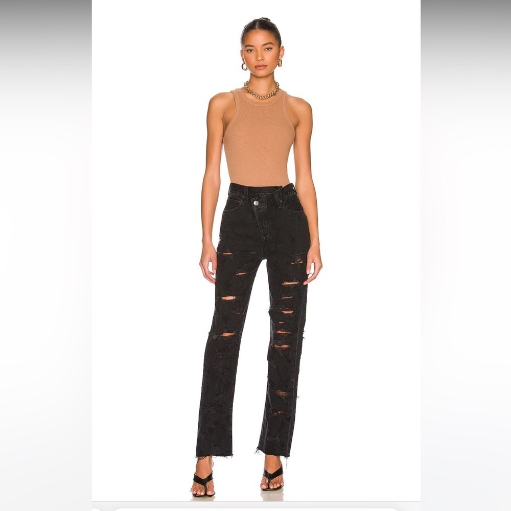 NWT AGolde Criss Cross Straight size 28